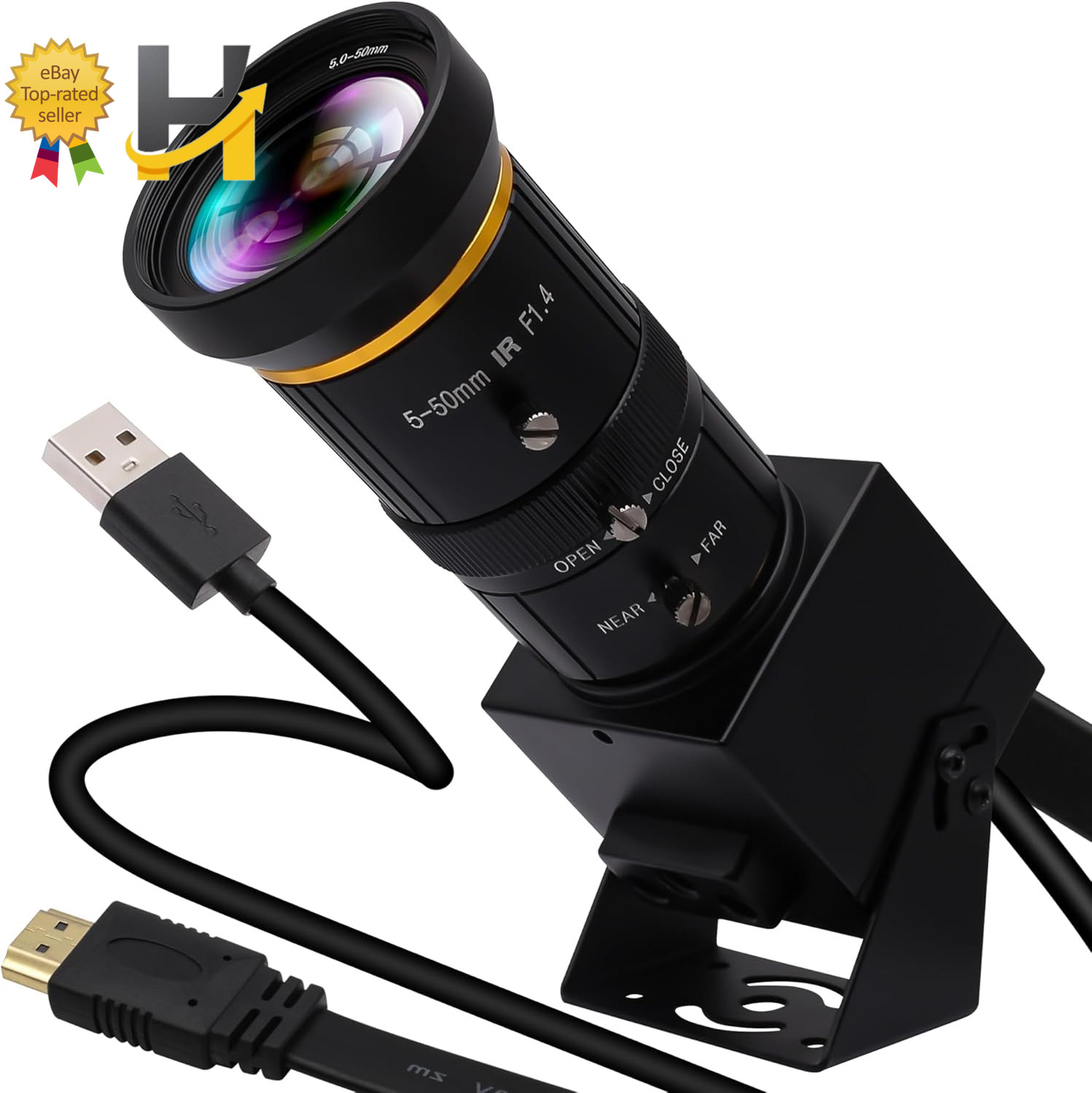 4K USB HDMI Camera 10X Manual Zoom Webcam Video Conference Industrial