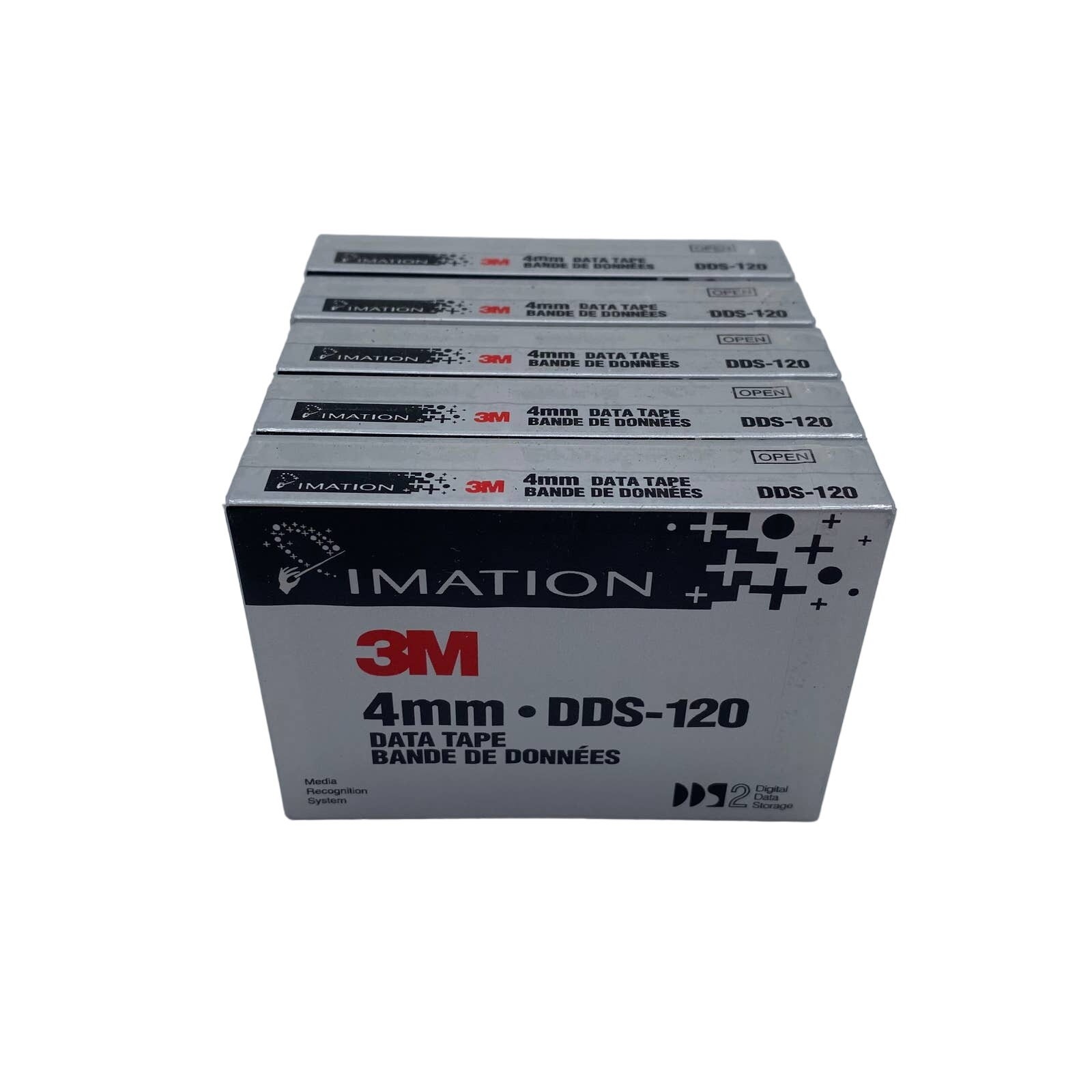 3M Imation 4mm DDS-120 Data Tape New 5 Total Cassettes 