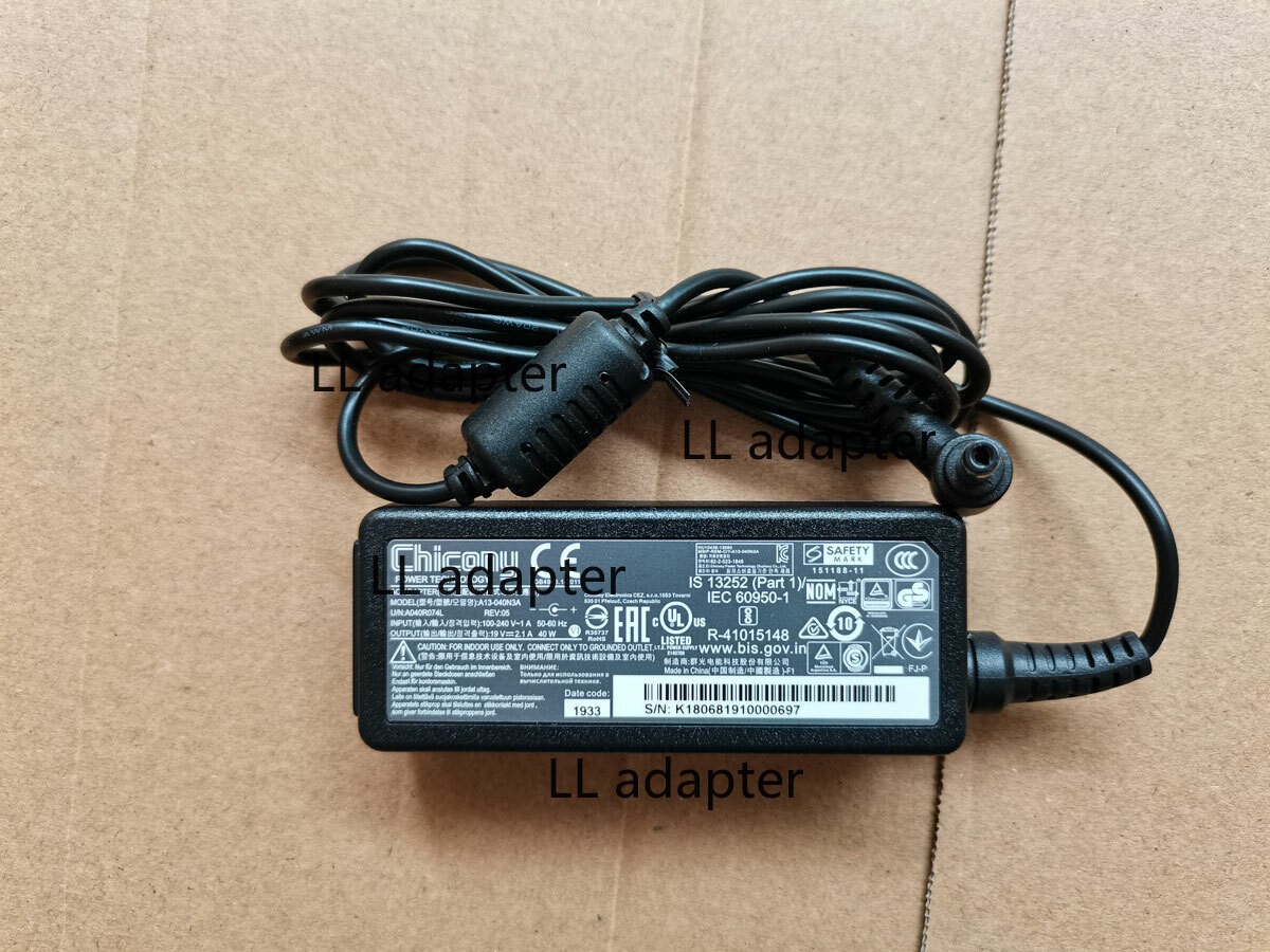NEW 100%Original OEM A13-040N3A Chicony 19V 2.1A 40W A040R074L 4.8mm*1.7mm Power