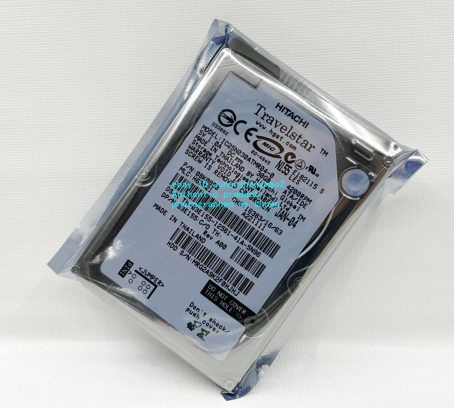 Hitachi 30GB 4200RPM IC25N030ATMR04-0 IDE 2,5-Zoll Notebook-Festplatte