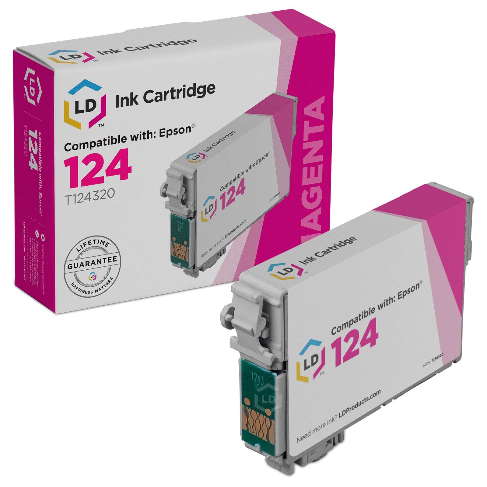 LD Replacement Replacement T124320 for Epson T124 124 Magenta Ink NX127 320