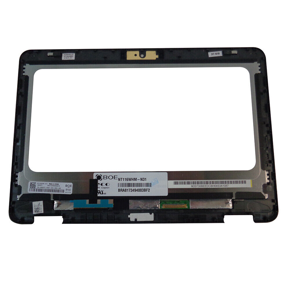 Lcd Touch Screen w/ Black Bezel For Dell Inspiron 3168 3169 11.6