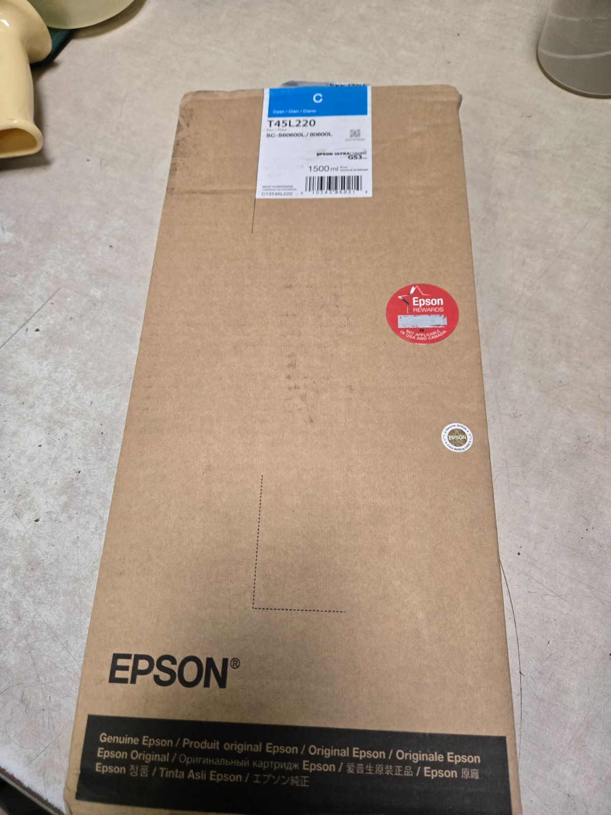Epson T45L220 cyan Original Inkjet Cartridge 1500ml 2029 Sealed In Plastic