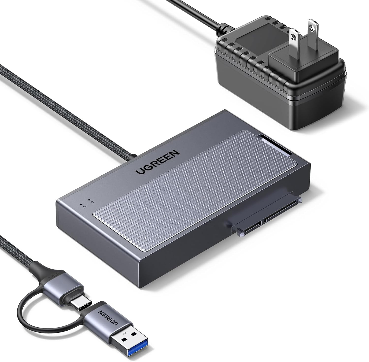 2-In-1 M.2 Nvme SSD Enclosure and SATA Hard Drive Adapter | 10Gbps