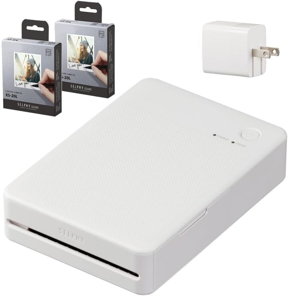 Canon Selfie QX20 Smartphone Printer White WH 6753C001 & Genuine Labels (40