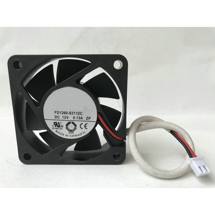 For ARX FD1260-S3112C DC12V 0.13A 60*60*15MM Silent Cooling fan 2pin