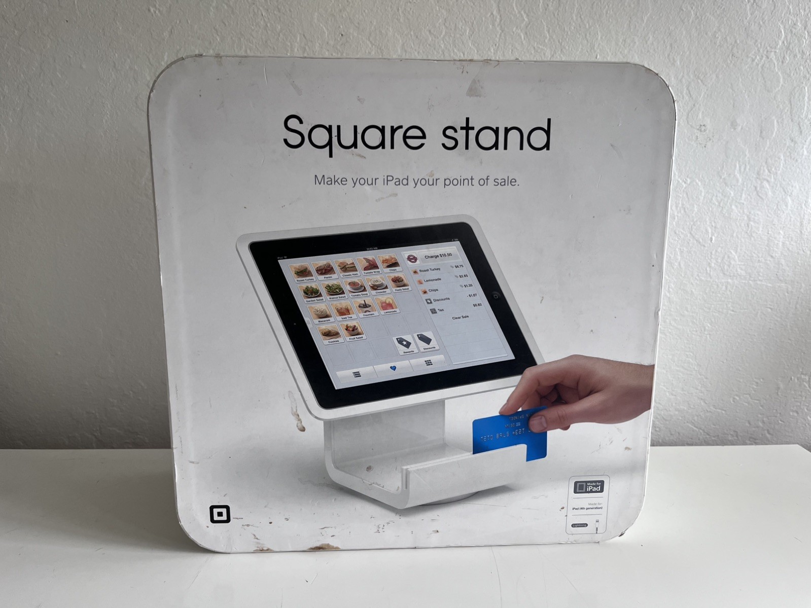Square Stand Point of Sale POS for iPad / iPad Air (4th Gen) COMPLETE UNTESTED 