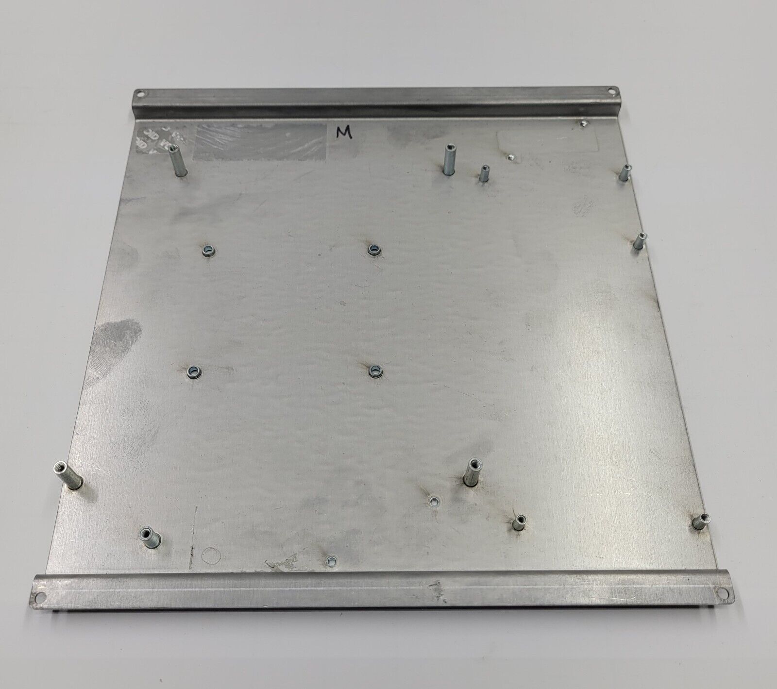 Metal Mini iTX Mounting Plate with Auxiliary PCB PEM Standoffs
