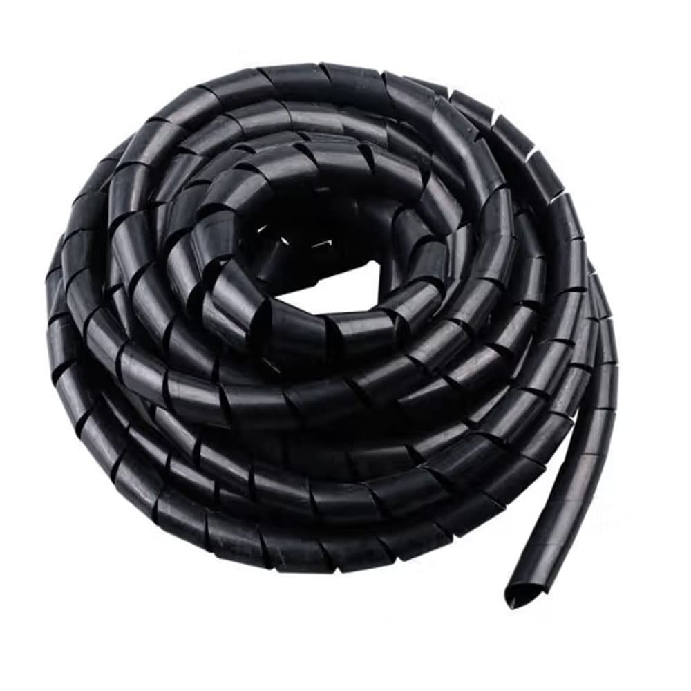 Spiral Cable Wrap - 20 Ft Management Sleeve 1/2 Inch-20Ft, Black 