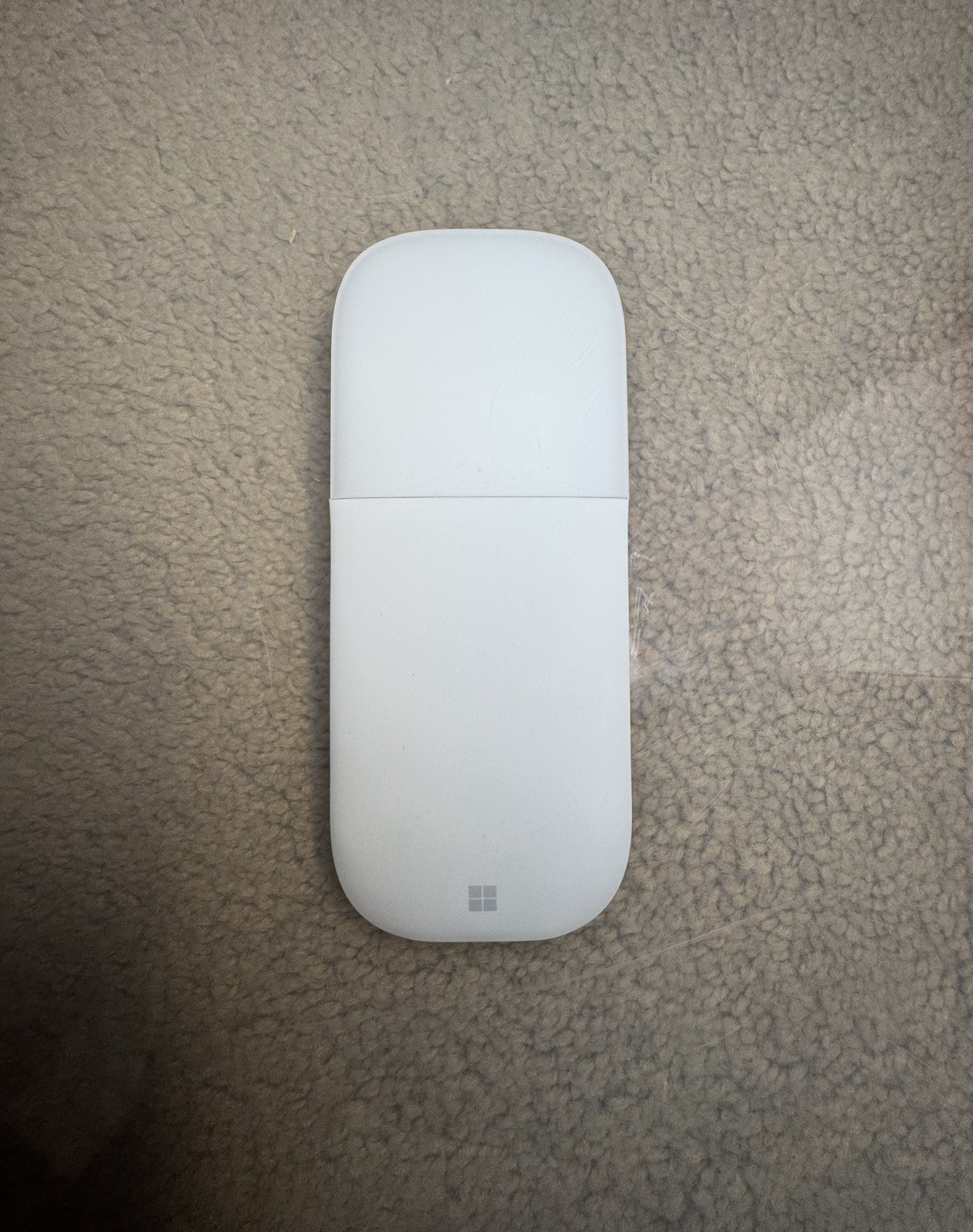 Authentic Microsoft Surface Arc BlueTrack Touch Mouse - Light Gray Model 1791