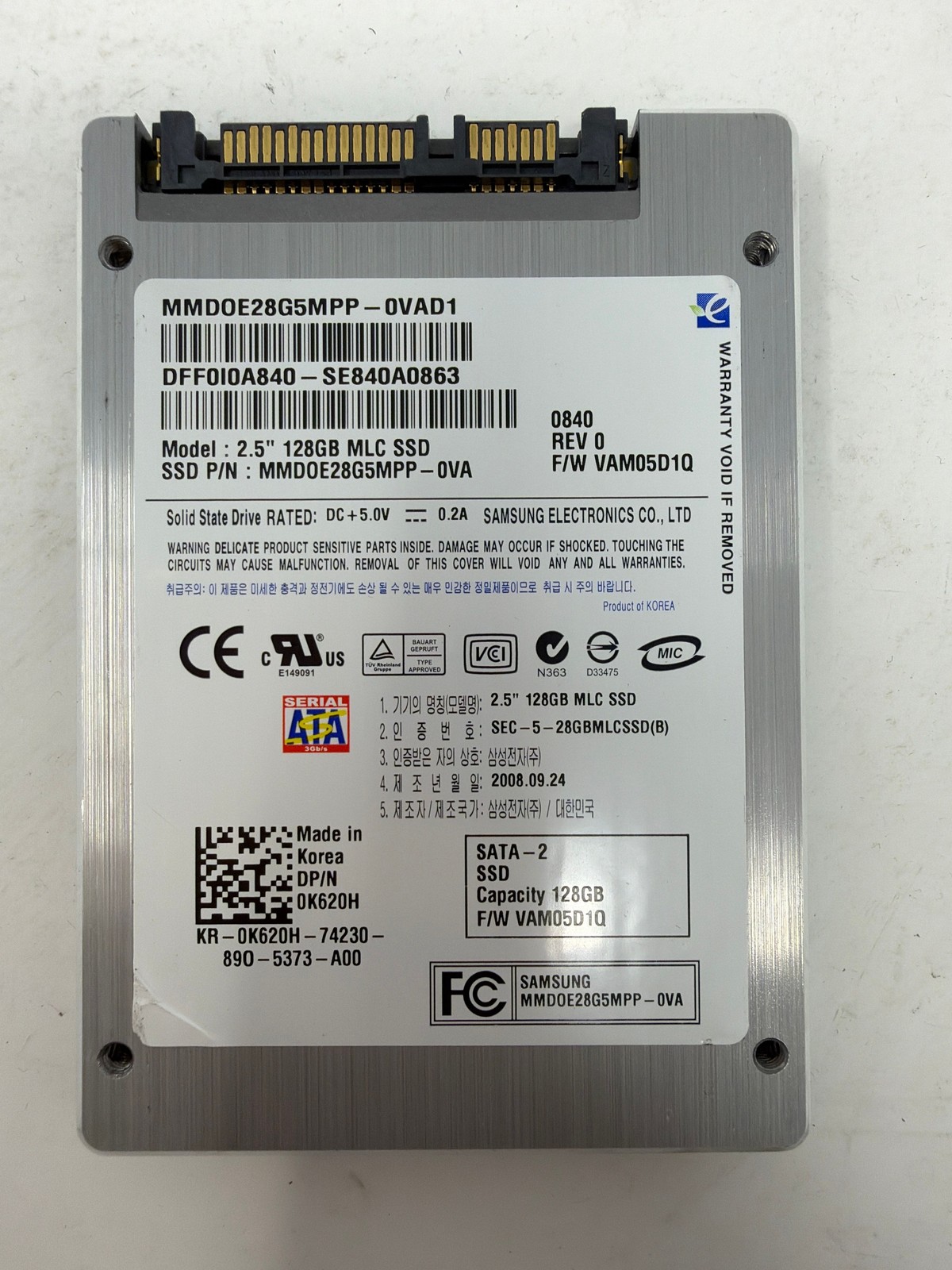 Samsung MMD0E28G5MPP-0VA 128GB SATA Grade B