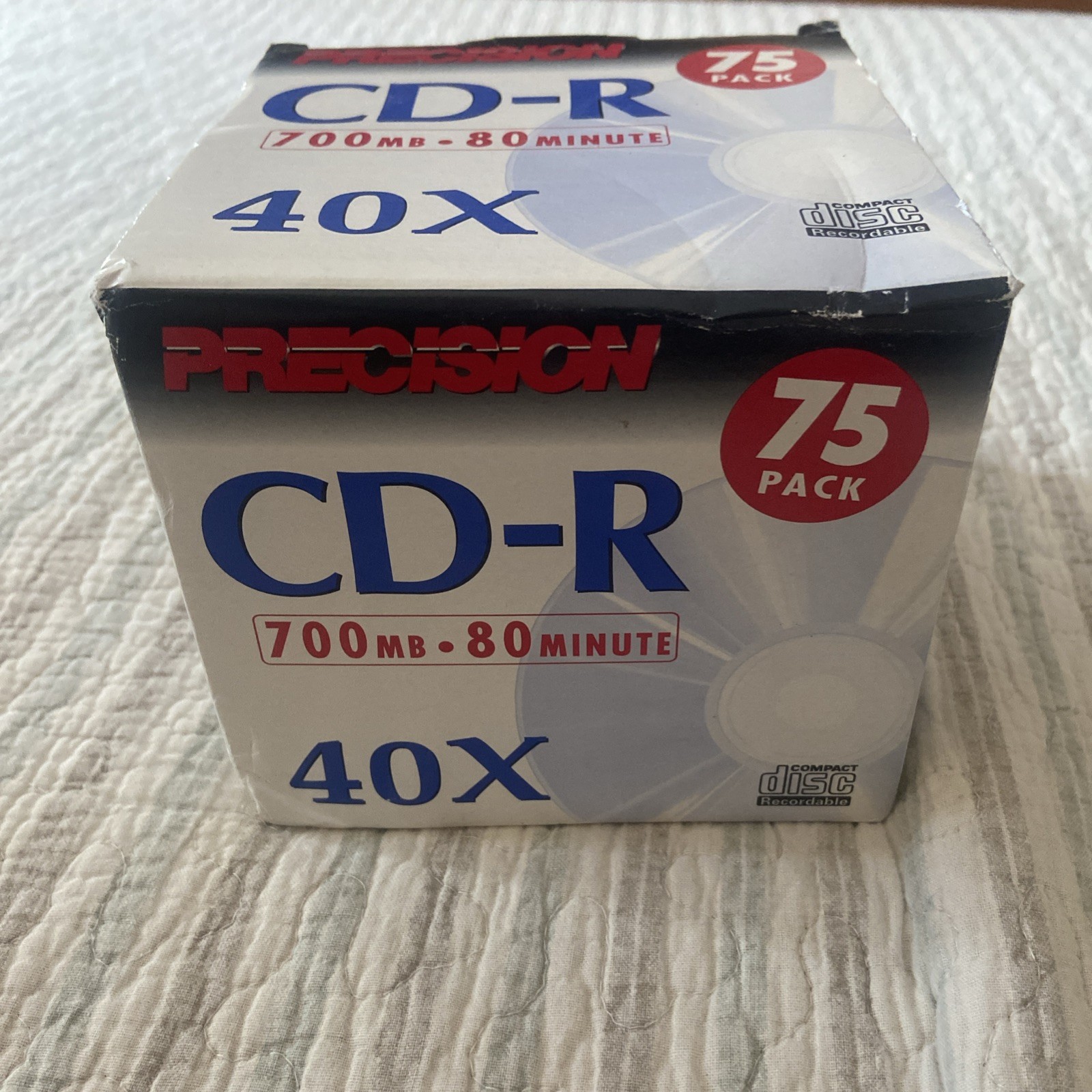 Precision CD-R 75 Pack 700MB 80-Minute 40x Blank Recordable Compact Discs Sealed