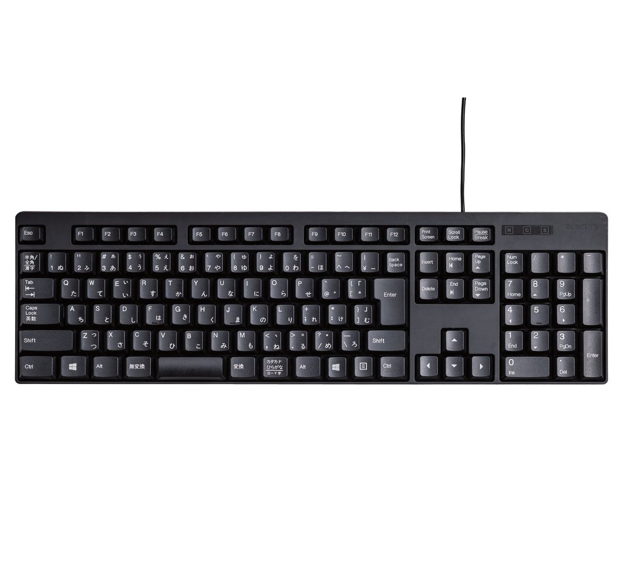 ELECOM USB Wired Keyboard Membrane Type [Black] TK-FFCM01BK (Japan Import)