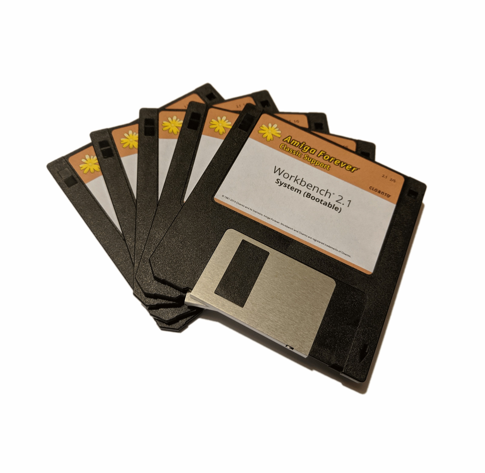 Amiga Workbench 2.1 OS Set Cloanto Real 3.5 inch DD Floppy Disks
