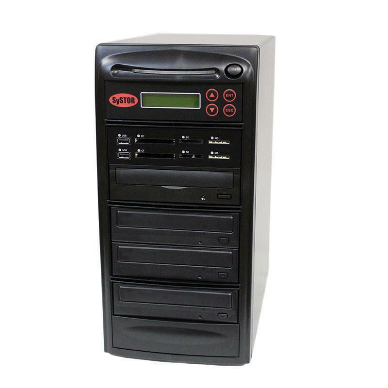 Systor Multi Media PLUS - USB SD CF Backup to 3 Blu-ray BD Duplicator 2 YR WRNT