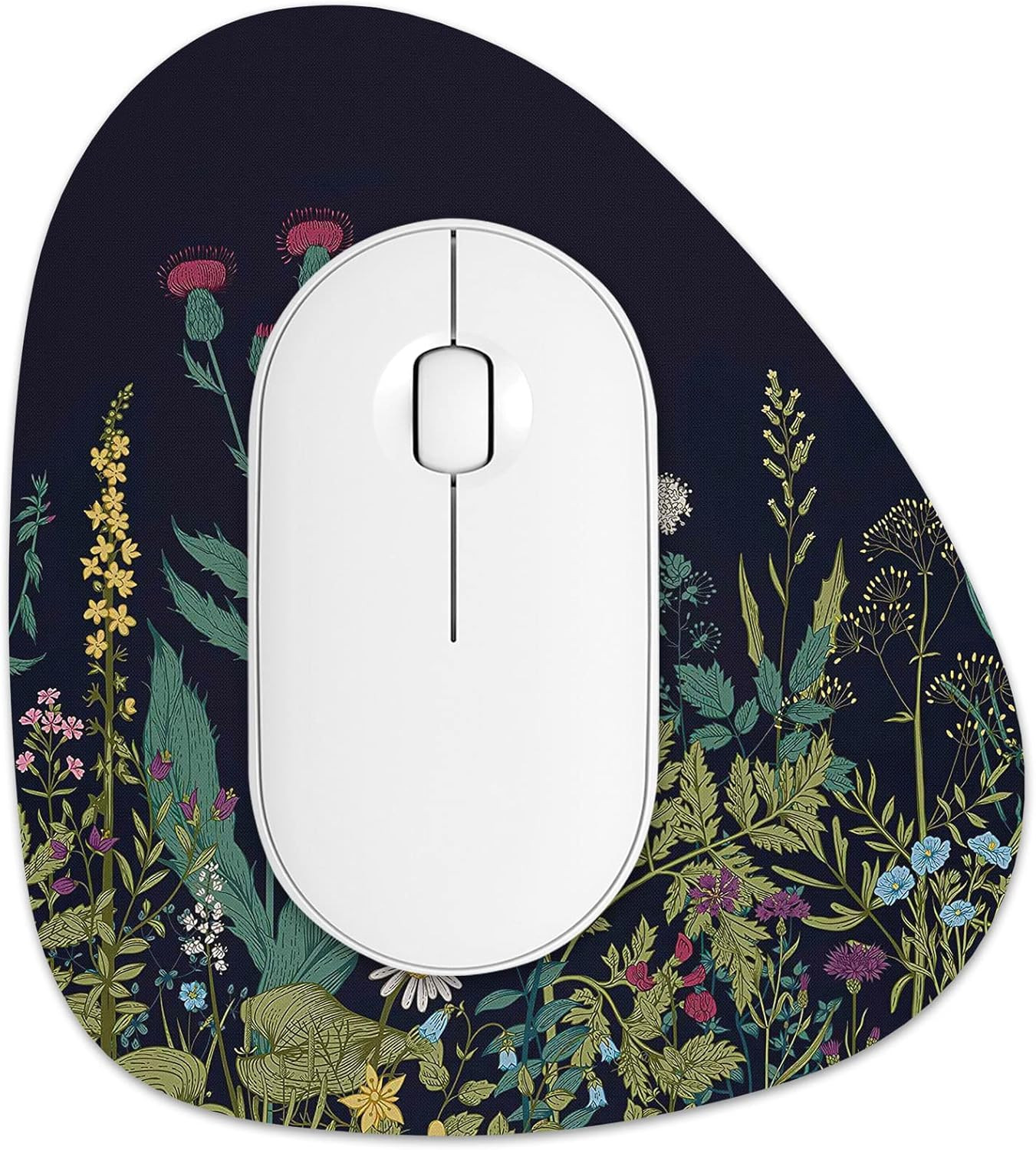 Small Mouse Pad 6 X 7 Inch, Irregular Mini Mouse Pad with Non-Slip Rubber Base,
