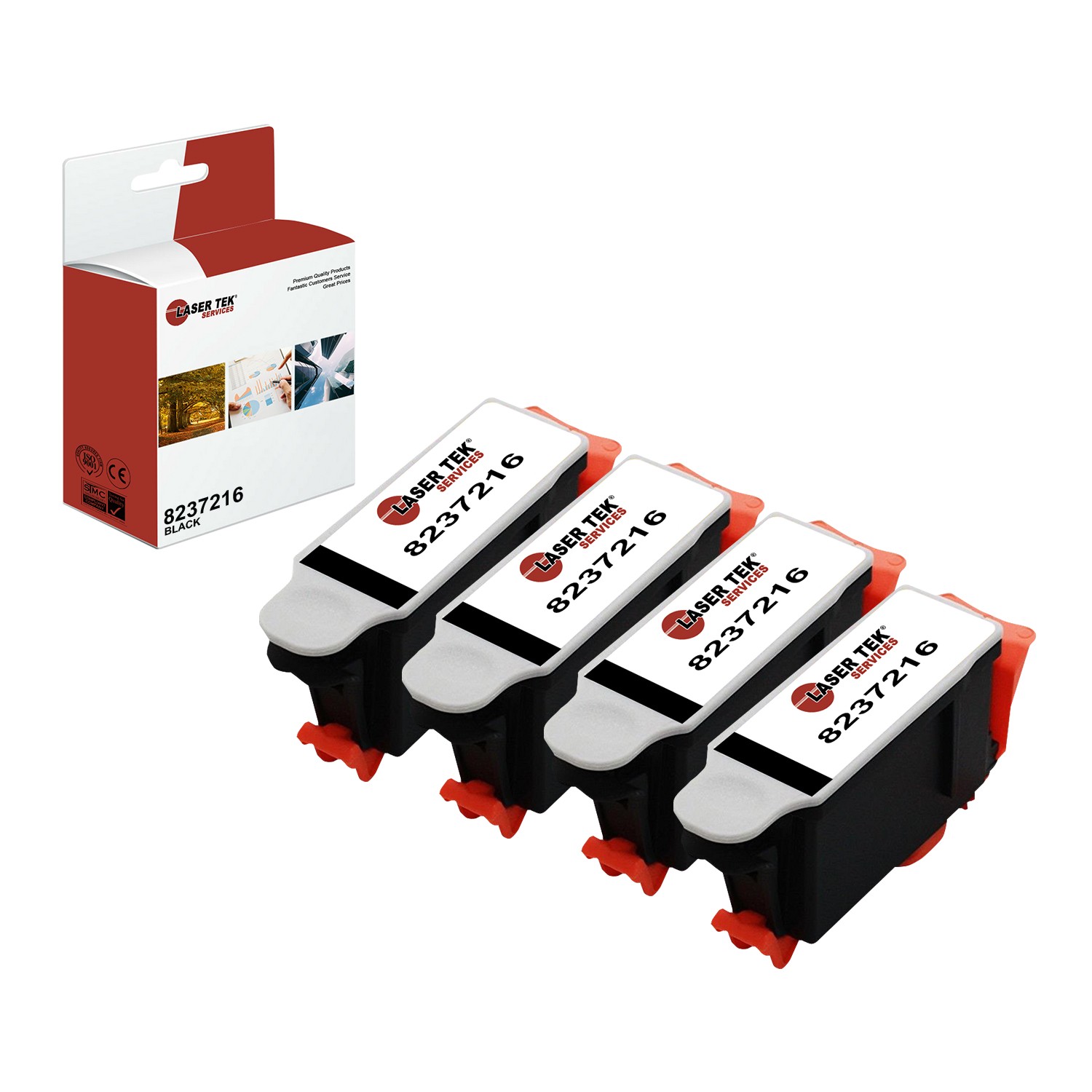 4Pk LTS 10XL 8237216 Black HY Compatible for Kodak EasyShare ESP 3250 5210 Ink
