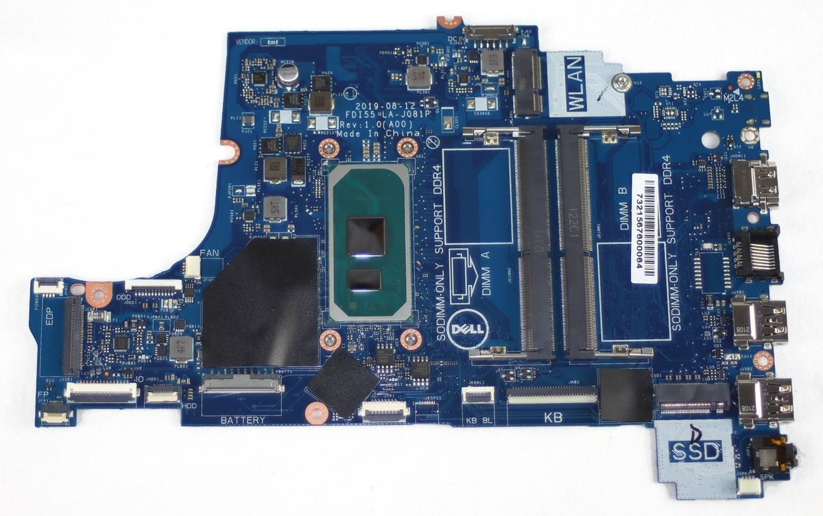 NEW Dell 043C8 Vostro 3491, 3401, 3501 Core i7-1065G7 Motherboard