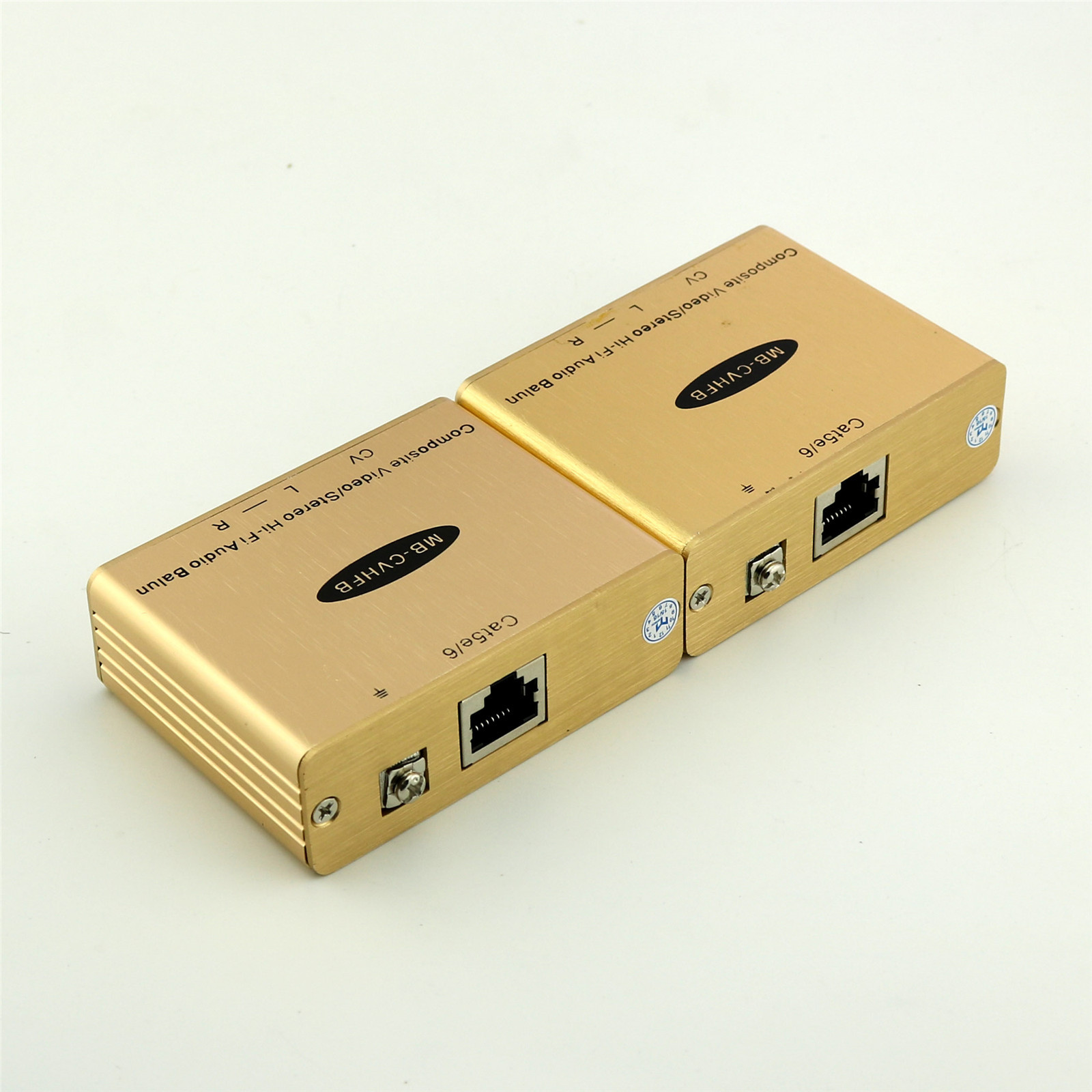 1pair Composite Video/Stereo Hi-Fi Audio Extender Balun Over Single RJ45 CAT5e/6