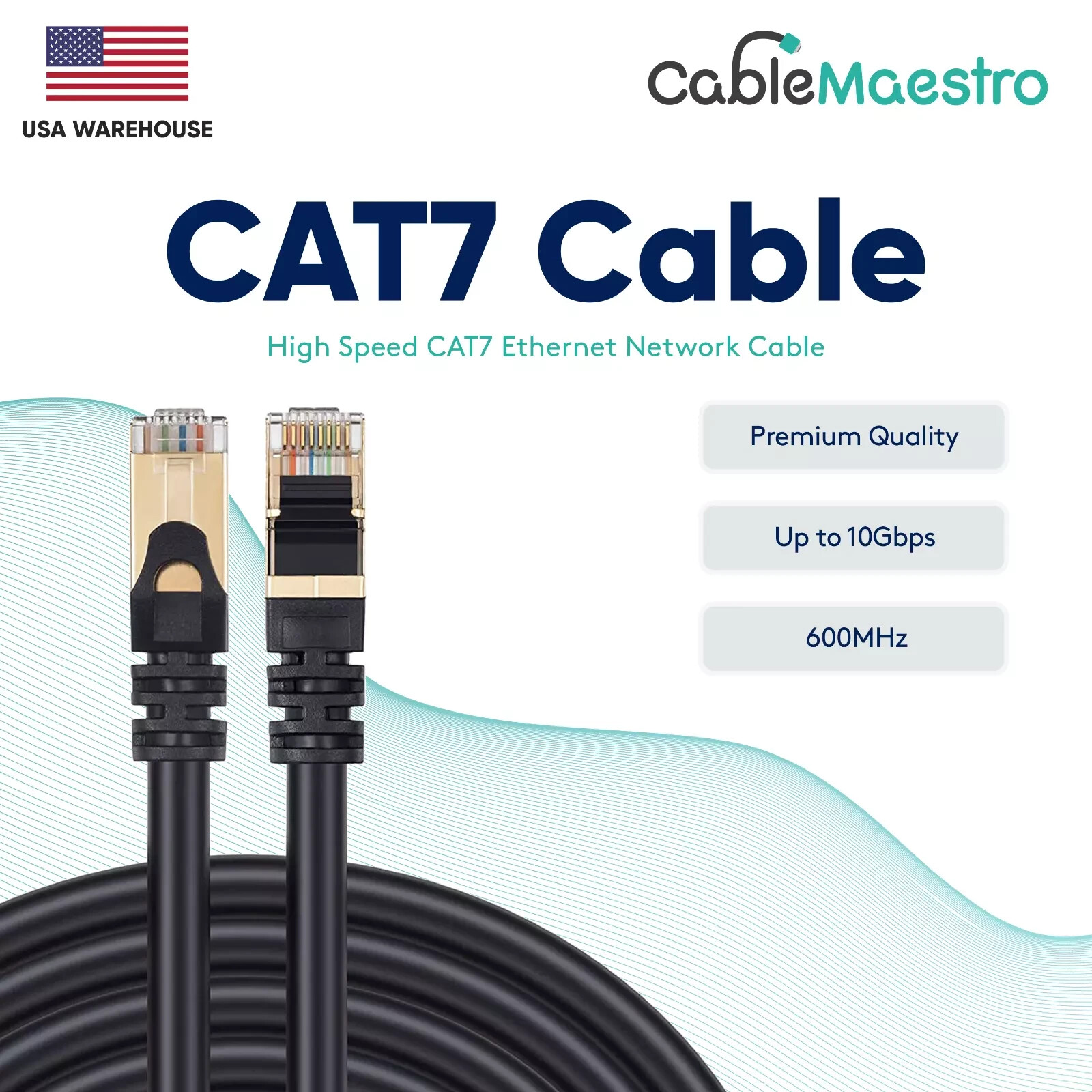 CAT7 U/FTP PATCH CORDS Cable GOLD PLATED 6FT-100FT Multi Pack LOT Gray