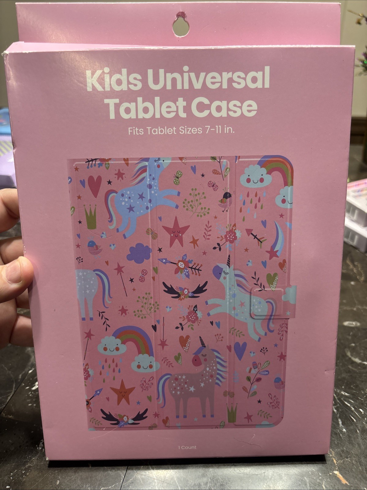 Kids Universal Tablet Case Fits Tablet Sizes 7-11 Inches Pink Unicorn Girls T
