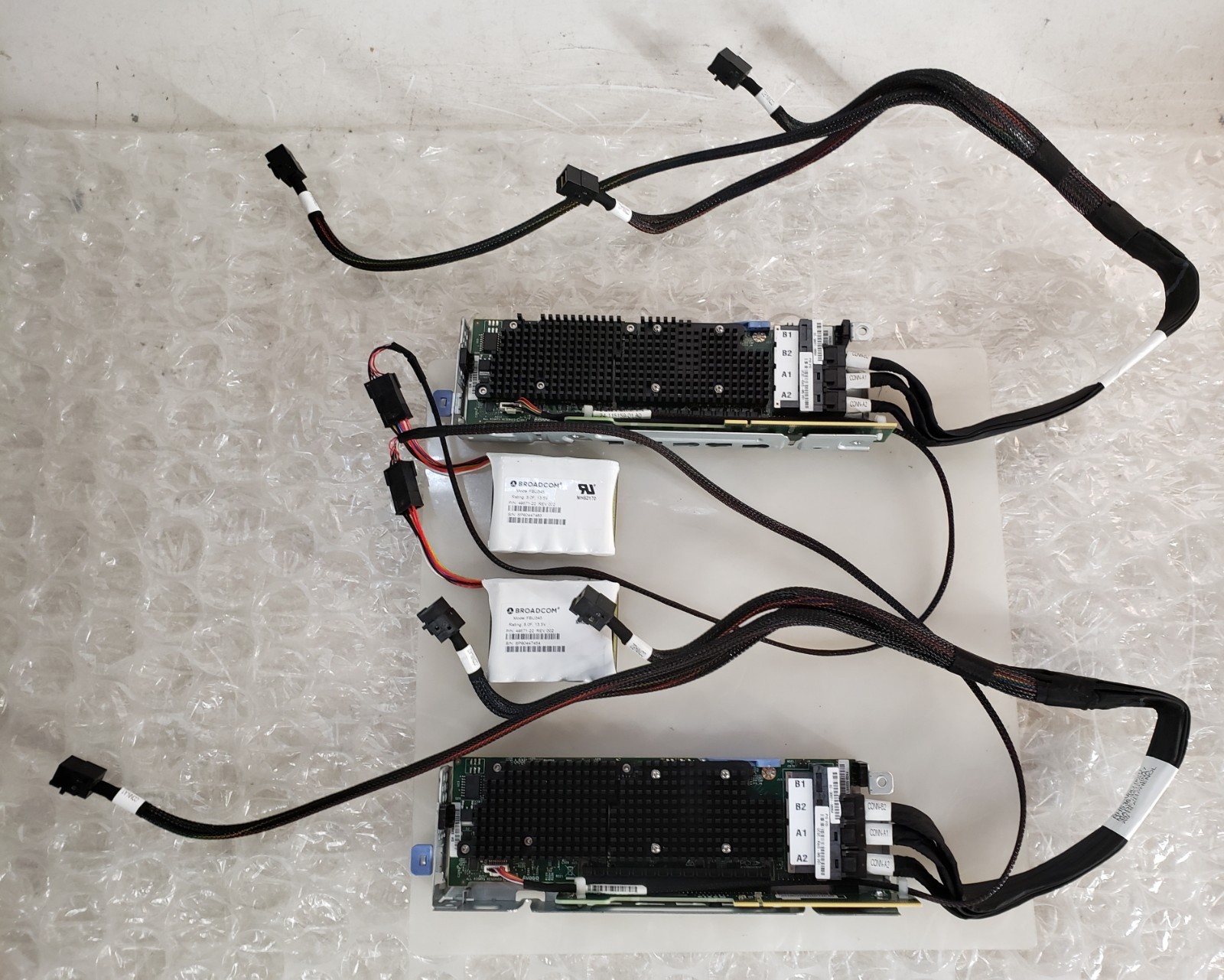  Pair of Cisco UCSC-RAID-M5 12Gbps SAS PCIe RAID Controller w/ Cables+Batt+Riser