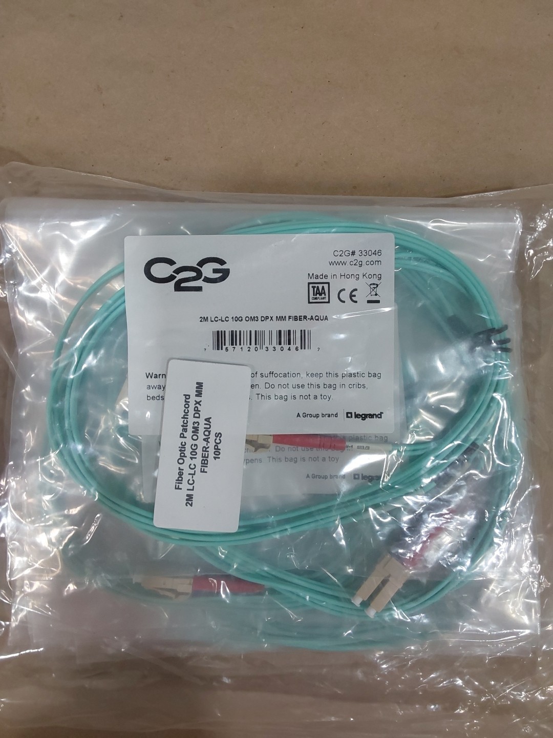NEW Legrand VS 2M LC LC OM4 DPX PVC (LOT OF 10)....V2