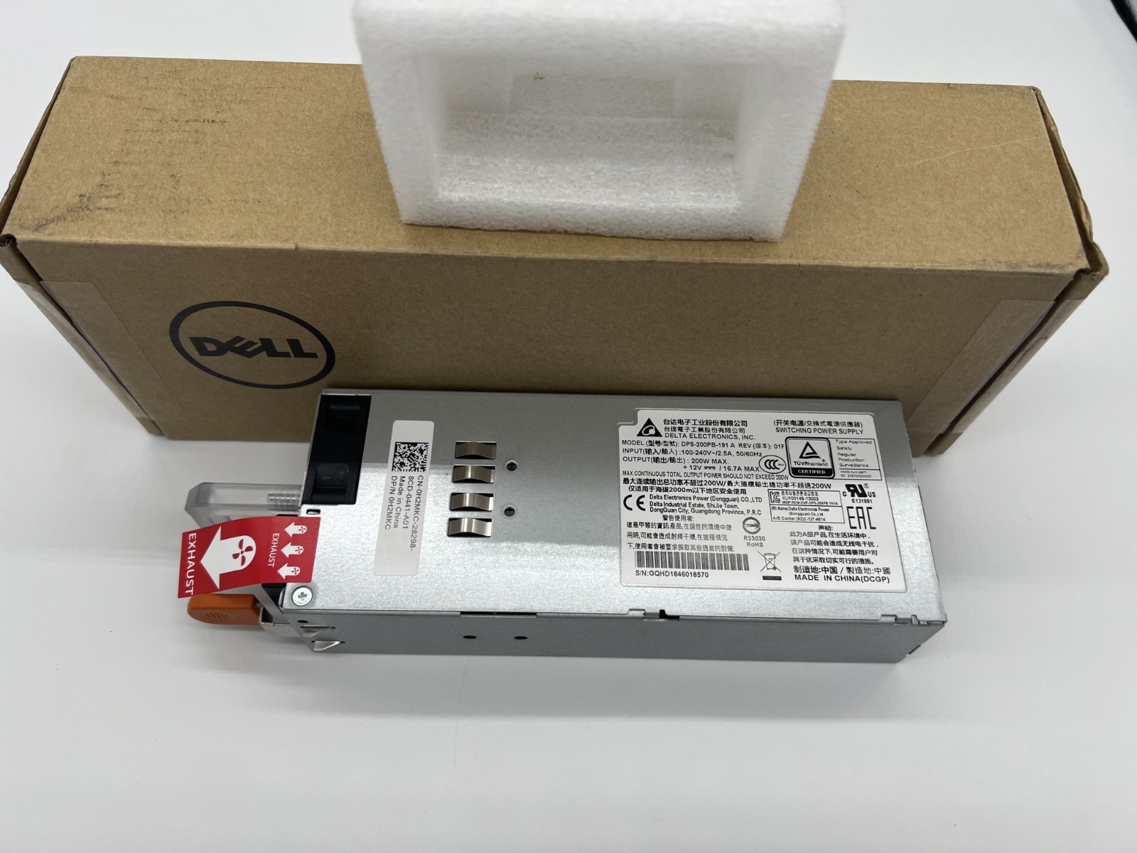 Delta DPS-200PB-191 A 200W Power Supply 100–240V Switching PSU REV: 01F