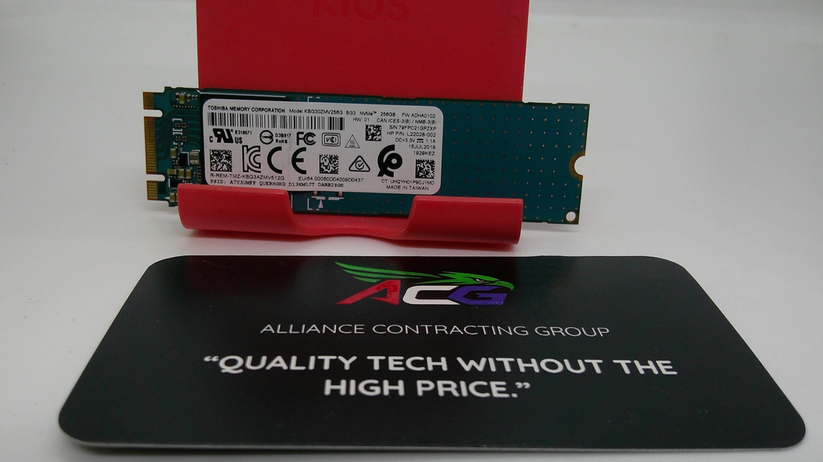 Toshiba M.2 2280 PCIe 256GB KBG30ZMV256G BG3 NVMe