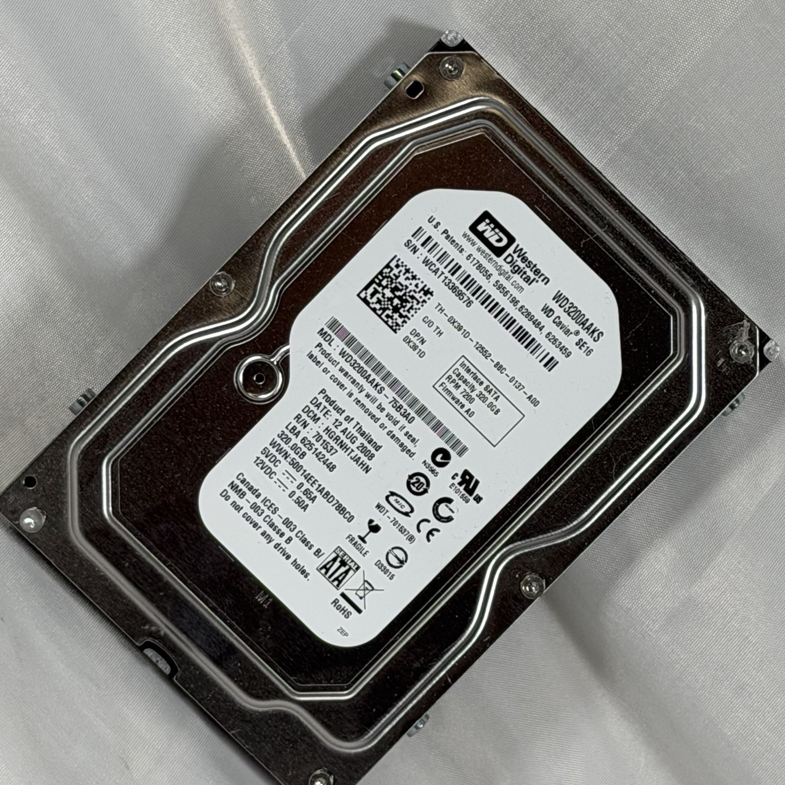 WD3200AAKS 320GB 7200RPM SATA 3.5" WD Caviar SE16 Hard Drive Dell Booted