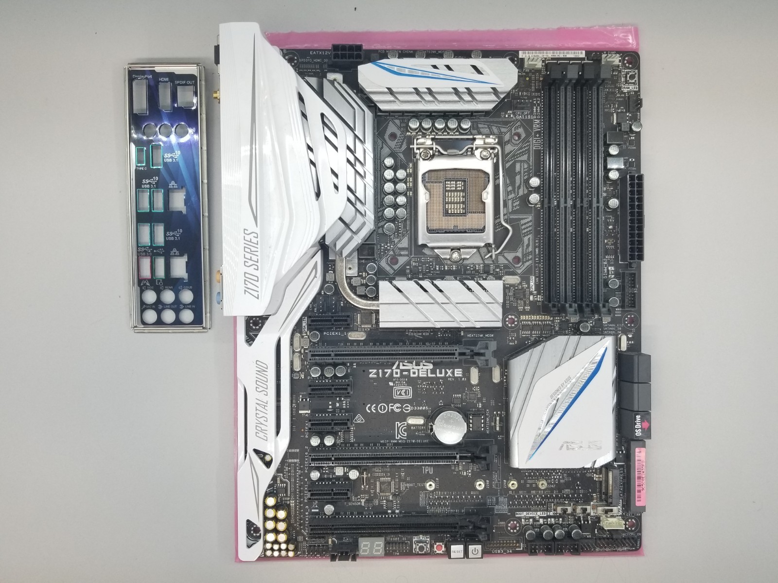 ASUS Z170-DELUXE LGA 1151 DDR4 HDMI DP USB-C PCIe ATX Motherboard w I/O Plate