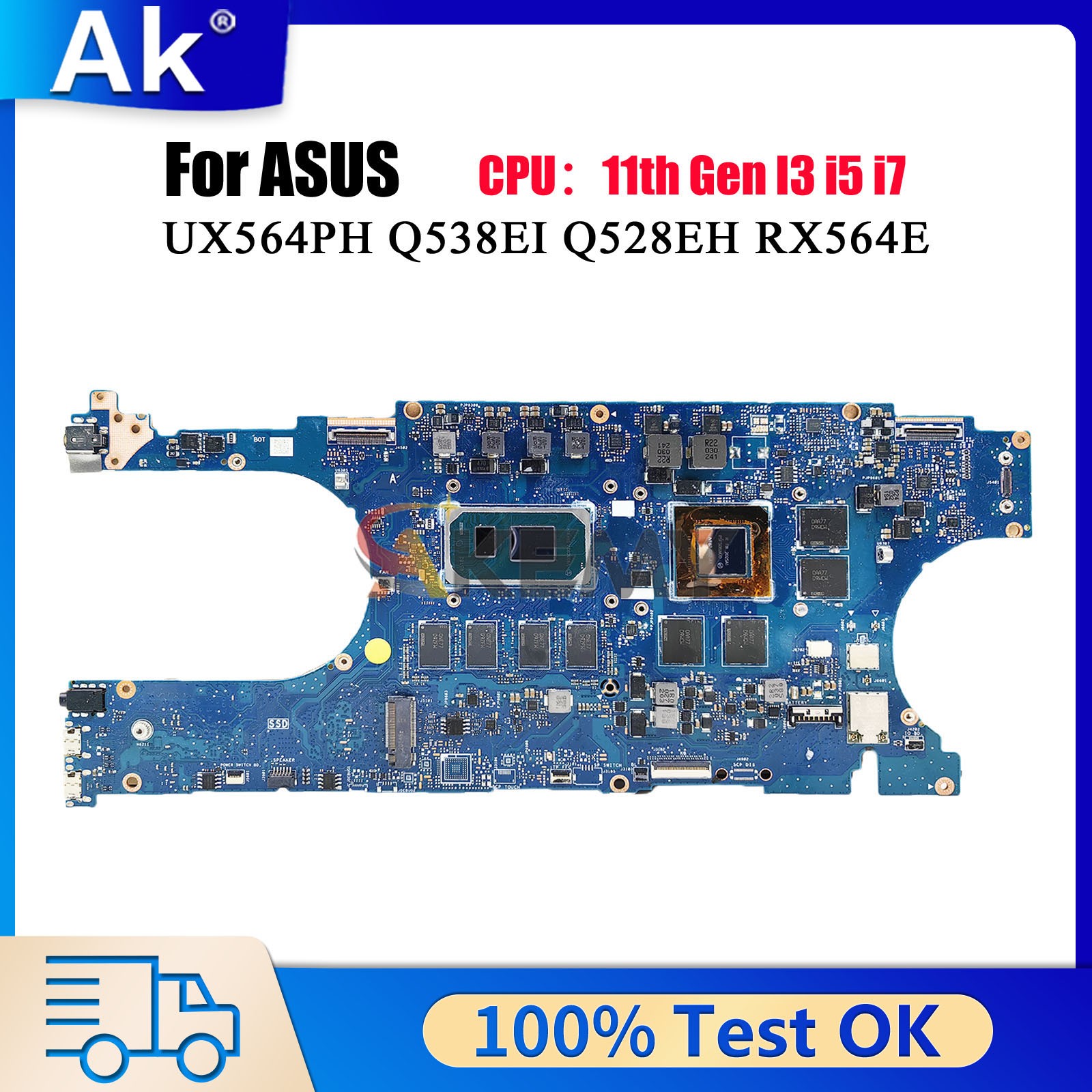 UX564EI Motherboard For ASUS UX564EG Q528E/Q538E/RX564E UX564EH Mainboard i5 i7