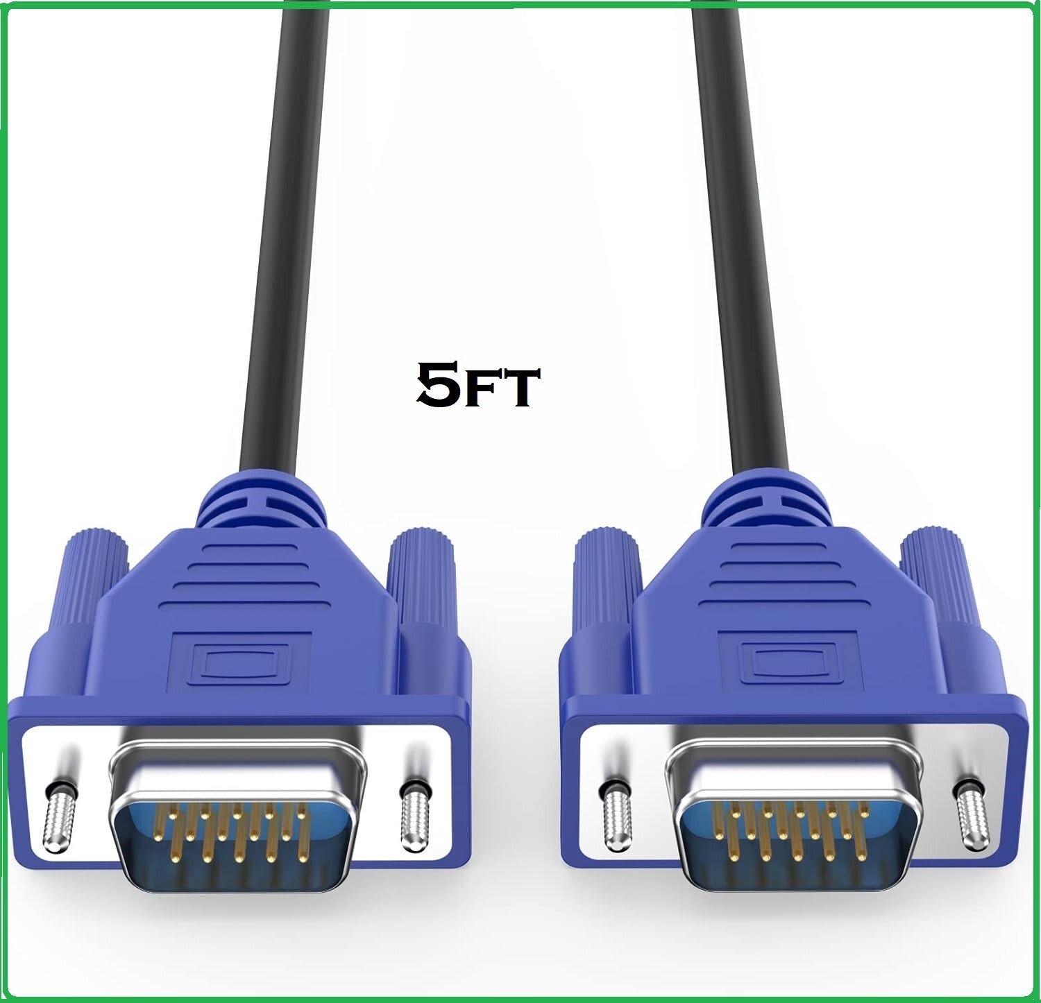 Fast Shipping 5FT VGA SVGA Cable Adapter Male to Male LCD PC TV