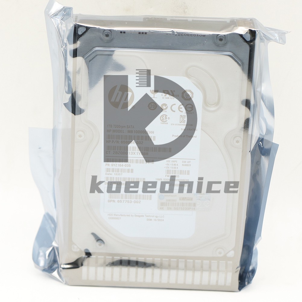 Fit HP 657750-B21 1TB 6G SATA 7.2K 3.5in MDL SC HDD Hard Drive 657739-001 new