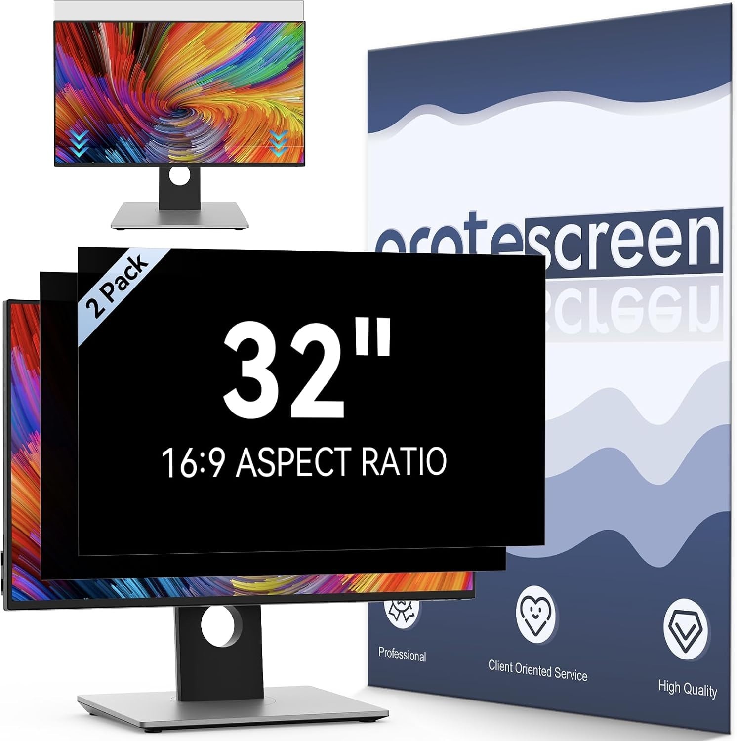 32 Inch Computer Privacy Screen Protector Film Anti-Spy Anti-Glare Blue Light