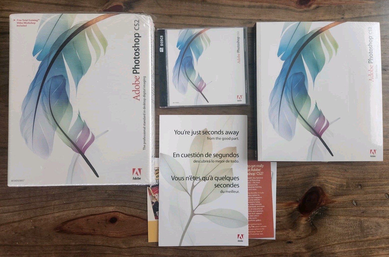 Adobe Photoshop CS2 Complete Windows Box Set 2 Discs Manual Serial Key