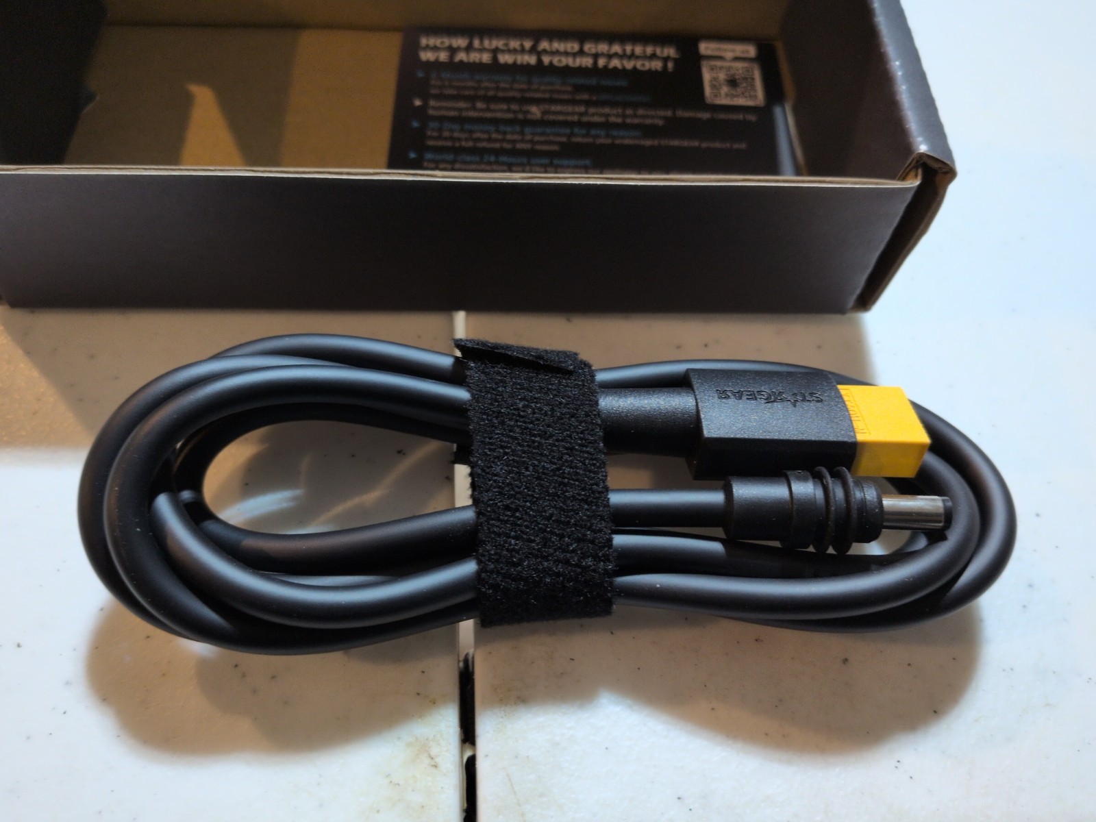 STAR GEAR Starlink Mini DC Power Cable 5 ft XT60 to DC Black RoHS