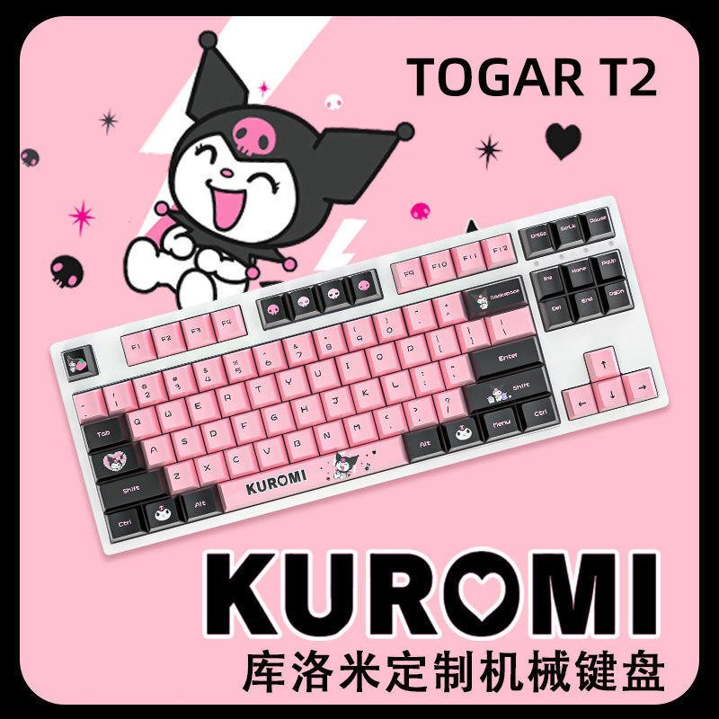 Sanrio Kuromi Wireless Bluetooth Mechanical Gaming Keyboard 104 Keys Rgb Esport
