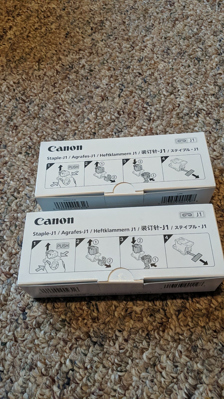 Canon J1 Staple Cartridge Refill Box of 3, Set of 2 Boxes New