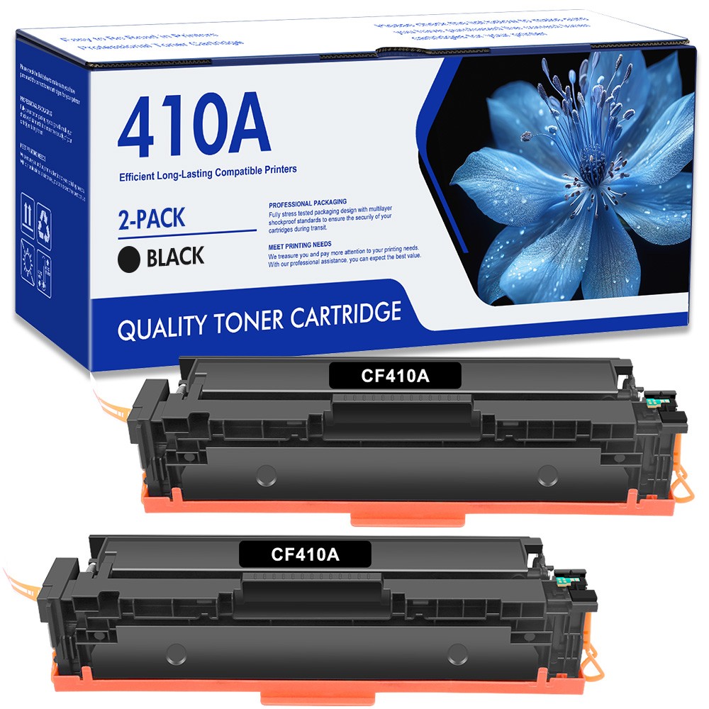 2 Black CF410A For HP 410A Toner LaserJet Pro MFP M477fnw M477fdw M452nw M452dn