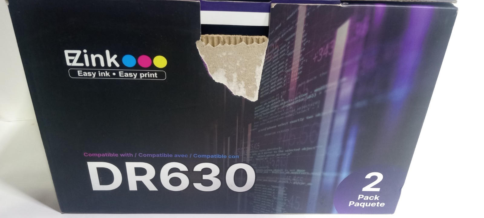 (2 Pcs) EZ-Ink Premium Drum Unit DR630 Black - Compatible with Brother Printers