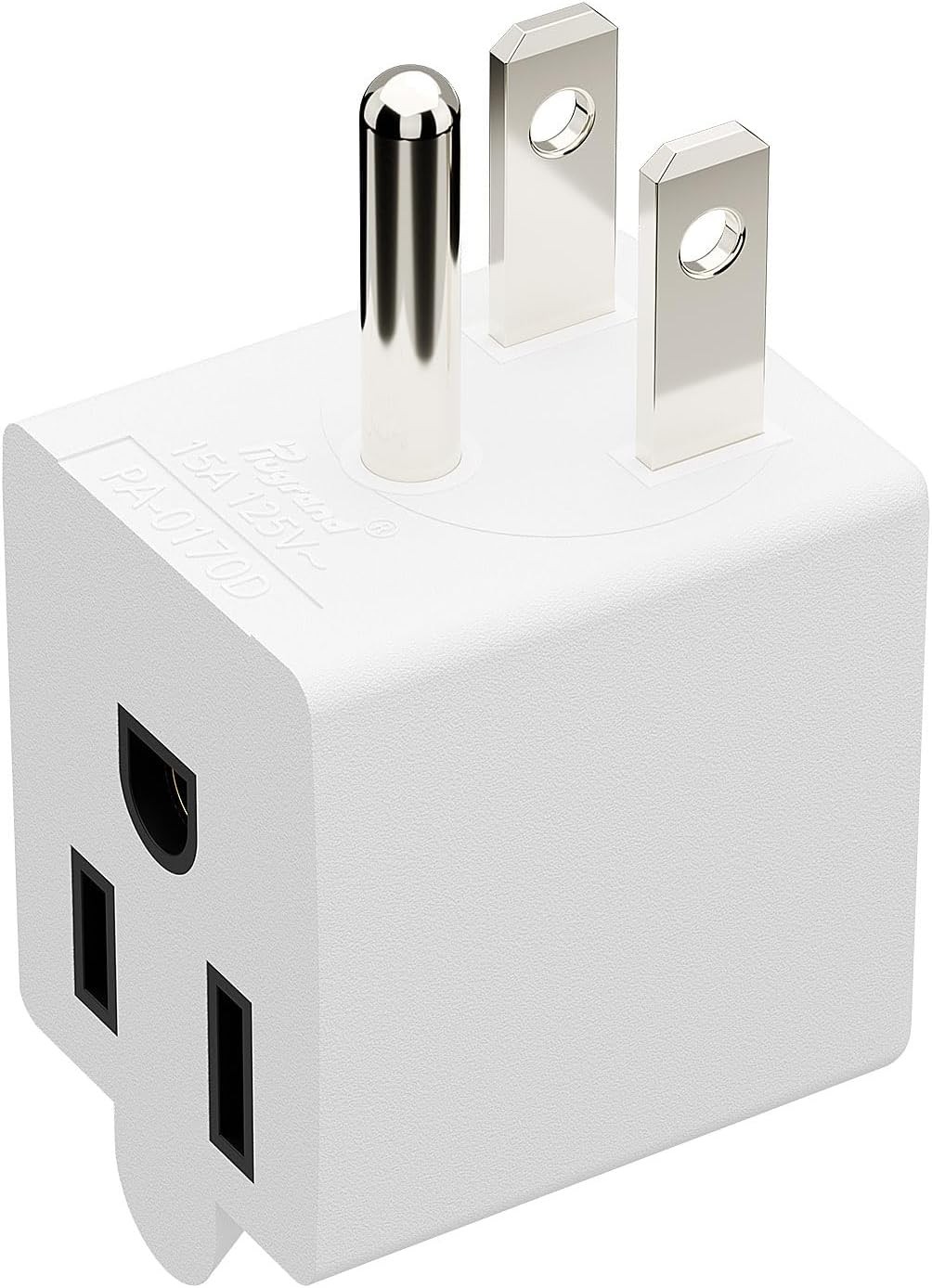 90 Degree Adapter Right Angled Downward Angled USA 3-Prong Male-Female Adapter,9