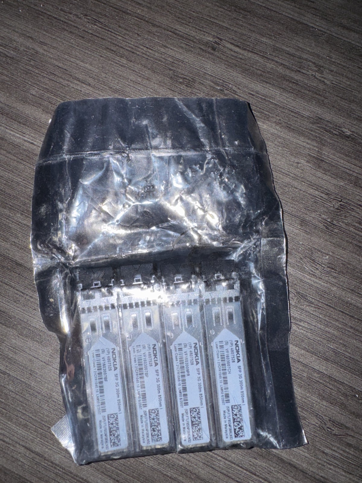 Lot of 4 NEW Nokia 4807528 Finisar FTLF8524P3BNLNS2 SFP 3G 850nm MM Transceiver