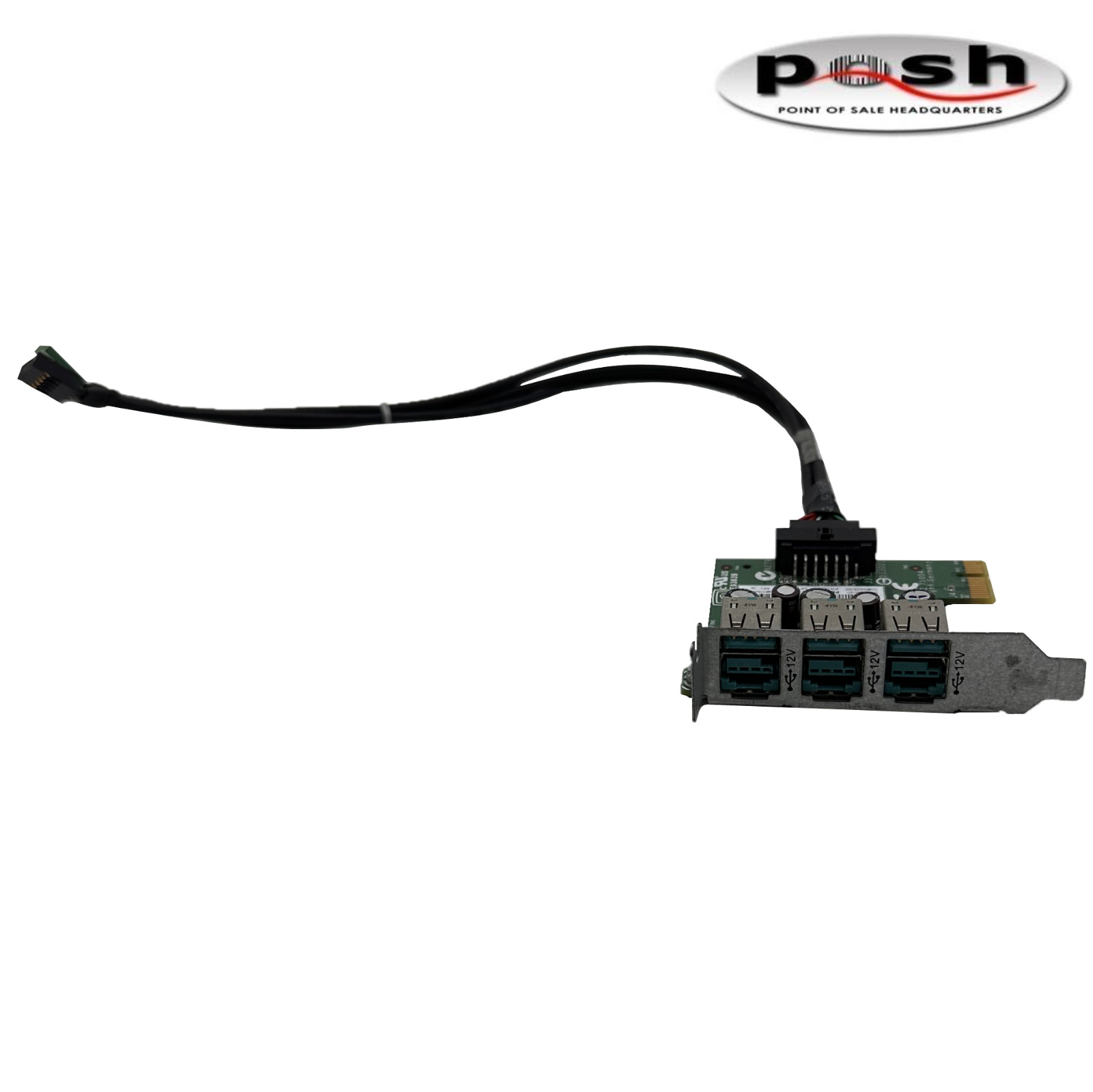 HP - 640269-001 - 3 Port Powered USB 12V PCI Express Low Profile Card