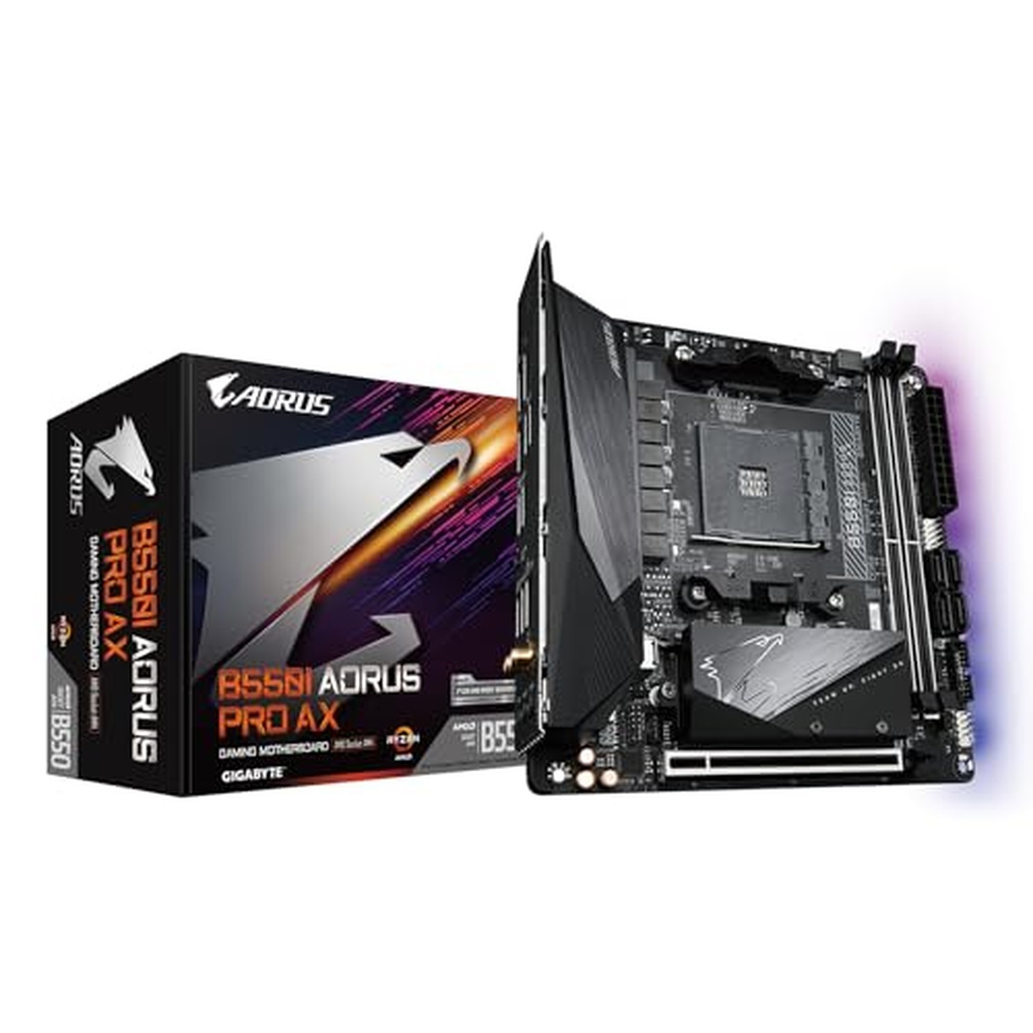 GIGABYTE B550I AORUS PRO AX AMD AM4 ITX Motherboard, Supports Ryzen 5000/4000...
