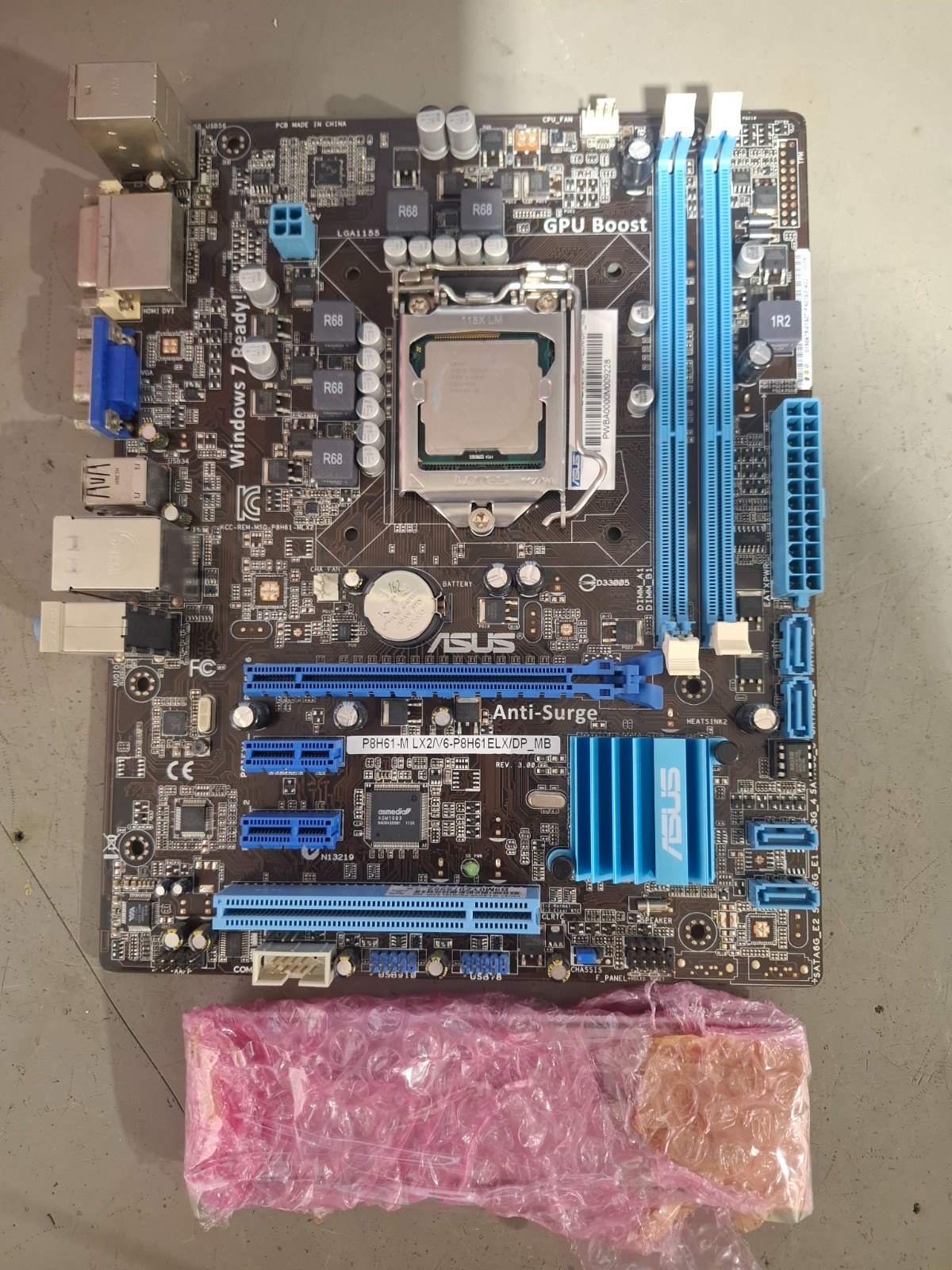 Asus P8H61-M LX2/V6-P8H61ELX/DP_MB ATX Motherboard w/Intel G620 2.60 GHZ