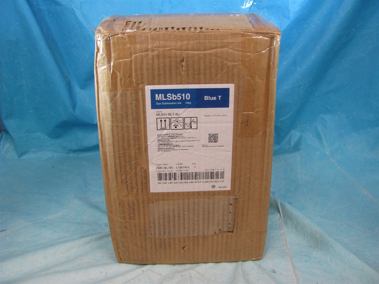 GENUINE MIMAKI BLUE T DYE SUBLIMATION INK - MLSB510 - 10kg MLS51-BLT-BJ 