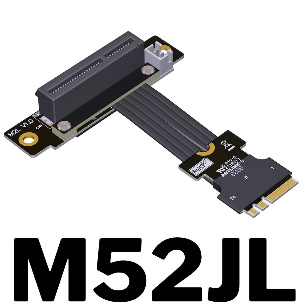 M.2 Cable Full Extension 4.0 To A.E PCI-E key Key M2 WiFi Cable A+E Riser 1x