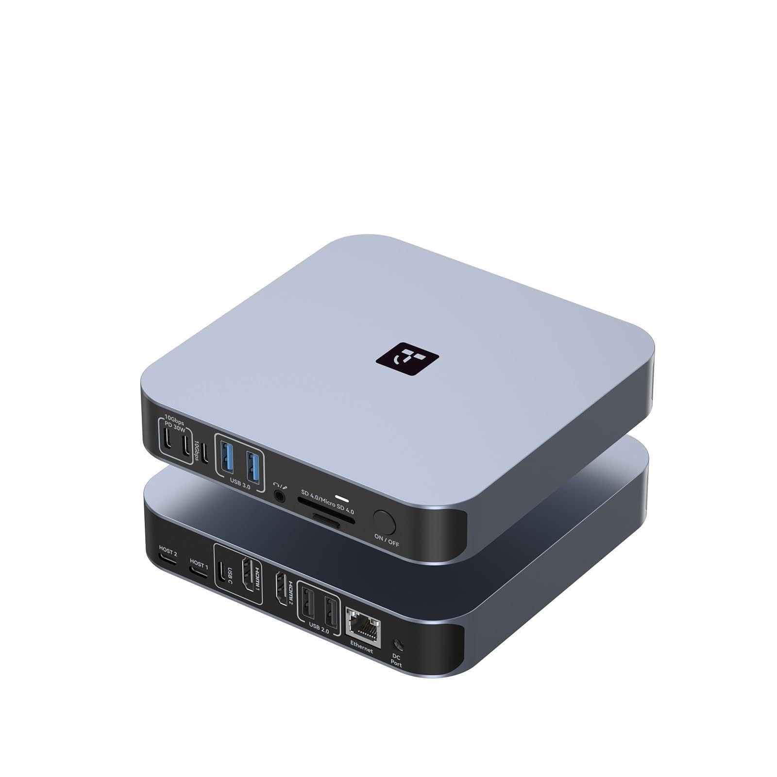 Tobenone 18-in-2 Docking Station Dual 4K Monitor
