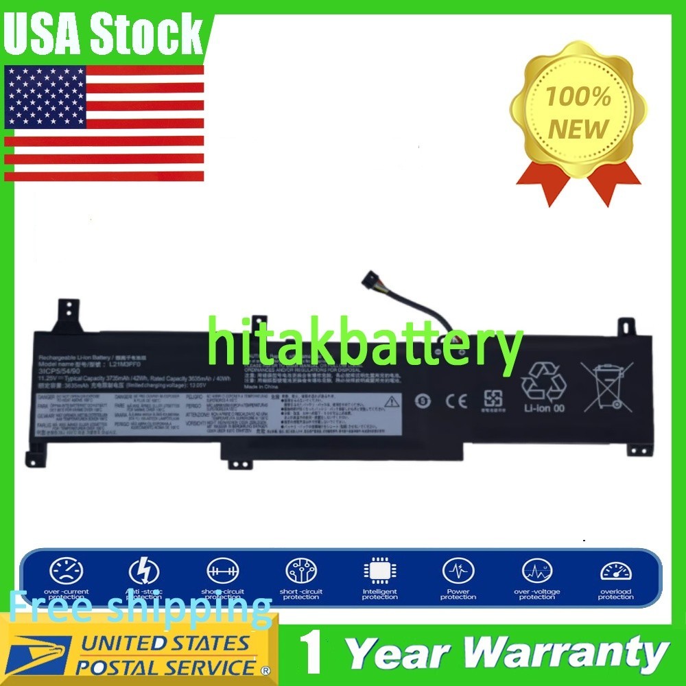 L21M3PF0 Battery for Lenovo SB11N51754 5B11N51734 L21D3PF0 SB11D70893 5B11D70891